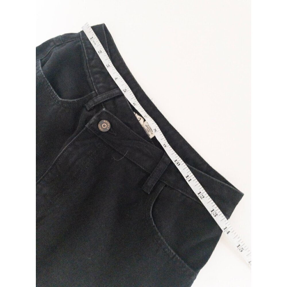 Happily Grey High-Waisted Black Denim Maxi Skirt With Raw Hem Size 25 Cotton Ble - Picture 8 of 9